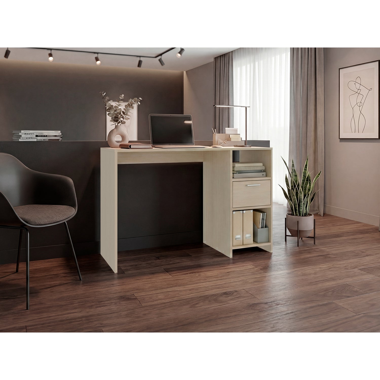 Escritorio Office Cartagena 110 cm con Cajón y Entrepaños - ESCRITORIOS | Bylmo
