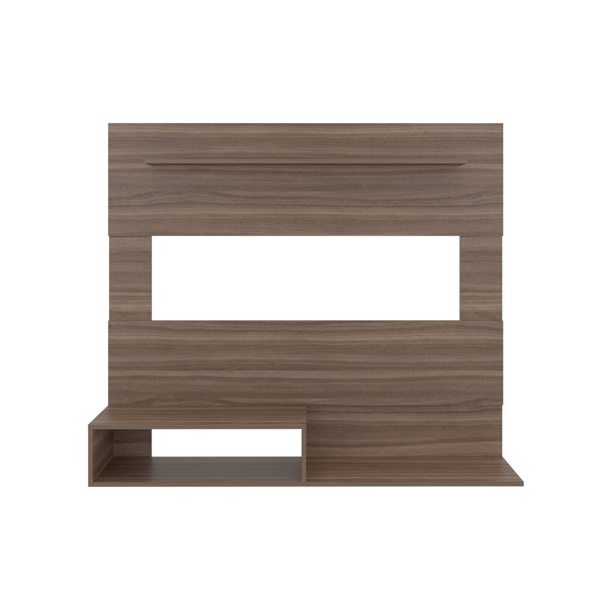 Panel de TV Beijint Avellana 140x120cm Para TV Hasta 55 Pulgadas sin Cajones - MUEBLES DE TV | Bylmo