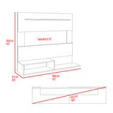 Panel de TV Beijint Avellana 140x120cm Para TV Hasta 55 Pulgadas sin Cajones - MUEBLES DE TV | Bylmo
