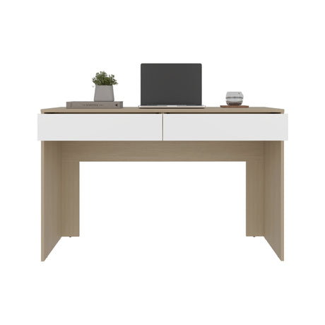 Escritorio Acre Cartagena y Blanco 120.2x75cm Con Dos Cajones - ESCRITORIOS | Bylmo