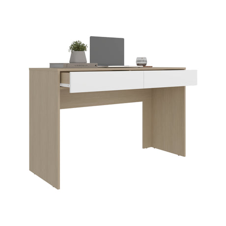 Escritorio Acre Cartagena y Blanco 120.2x75cm Con Dos Cajones - ESCRITORIOS | Bylmo