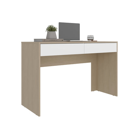 Escritorio Acre Cartagena y Blanco 120.2x75cm Con Dos Cajones - ESCRITORIOS | Bylmo