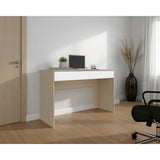 Escritorio Acre Cartagena y Blanco 120.2x75cm Con Dos Cajones - ESCRITORIOS | Bylmo