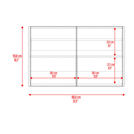 Gabinete de Baño 80 C Fresno 80x50cm Rectangular con Espejo y con Un Entrepaño - GABINETES DE BANHO | Bylmo