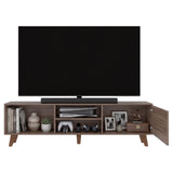 Rack de TV Cincinnati Avellana 180x52.5cm Para TV Hasta 70 Pulgadas con Un Cajón con Ranuras para Cables y con Patas - MUEBLES DE TV | Bylmo