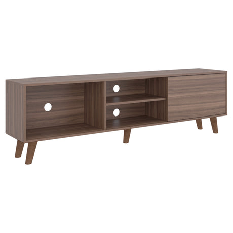 Rack de TV Cincinnati Avellana 180x52.5cm Para TV Hasta 70 Pulgadas con Un Cajón con Ranuras para Cables y con Patas - MUEBLES DE TV | Bylmo
