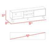 Rack de TV Cincinnati Avellana 180x52.5cm Para TV Hasta 70 Pulgadas con Un Cajón con Ranuras para Cables y con Patas - MUEBLES DE TV | Bylmo