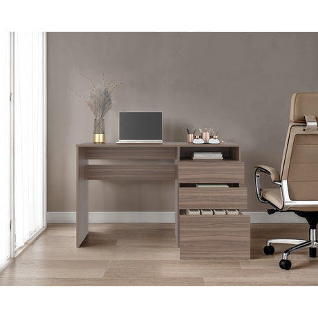 Escritorio Dublin Avellana 120 cm con Archivador y Cajones - ESCRITORIOS | Bylmo