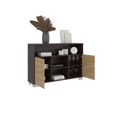 Arrimo Fraktal Fresno 120.3x82cm sin Cajones y con Siete Compartimientos - BIFES Y ARRIMOS | Bylmo