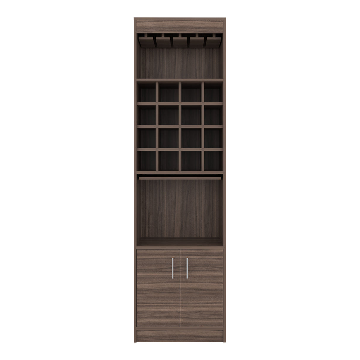 Bar Kava Avellana 51x180cm con Un Cajón y con Dieciséis Portabotellas - BARES | Bylmo