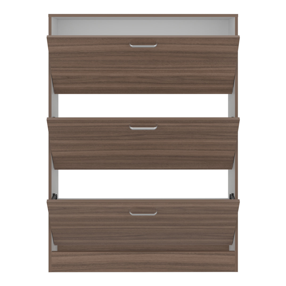 Zapatero Z 94 Avellana y Blanco 94.2x128.7cm Vertical de Tres Niveles para 18 pares de Zapatos - ZAPATEROS | Bylmo