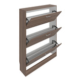 Zapatero Z 94 Avellana y Blanco 94.2x128.7cm Vertical de Tres Niveles para 18 pares de Zapatos - ZAPATEROS | Bylmo