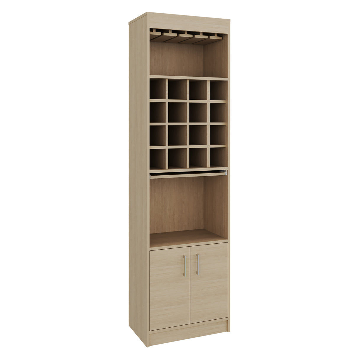 Bar Kava Cartagena 51x180cm con Un Cajón y con Dieciséis Portabotellas - BARES | Bylmo