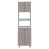 Mueble Microondas Fendi Positano 60x205cm sin Cajones y con Cuatro Puertas - ALACENAS Y MUEBLES MICROONDAS | Bylmo