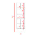 Mueble Microondas Fendi Positano 60x205cm sin Cajones y con Cuatro Puertas - ALACENAS Y MUEBLES MICROONDAS | Bylmo