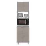 Mueble Microondas Fendi Positano 60x205cm sin Cajones y con Cuatro Puertas - ALACENAS Y MUEBLES MICROONDAS | Bylmo