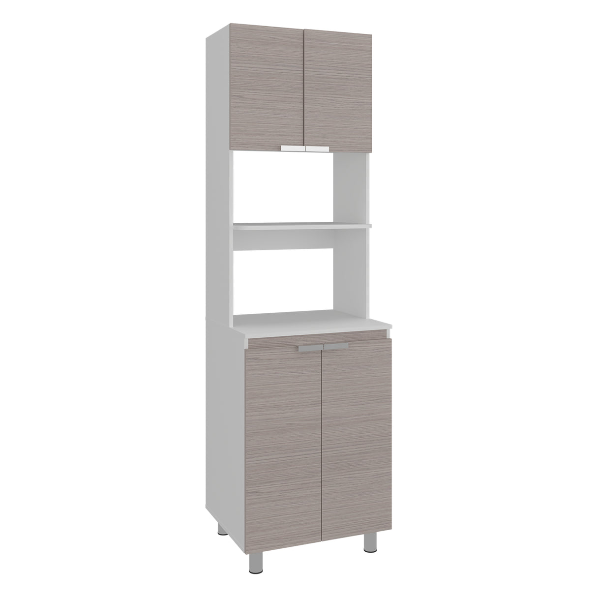 Mueble Microondas Fendi Positano 60x205cm sin Cajones y con Cuatro Puertas - ALACENAS Y MUEBLES MICROONDAS | Bylmo