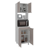 Mueble Microondas Fendi Positano 60x205cm sin Cajones y con Cuatro Puertas - ALACENAS Y MUEBLES MICROONDAS | Bylmo