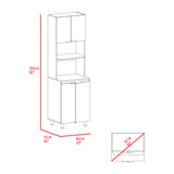Mueble Microondas Fendi Positano 60x205cm sin Cajones y con Cuatro Puertas - ALACENAS Y MUEBLES MICROONDAS | Bylmo