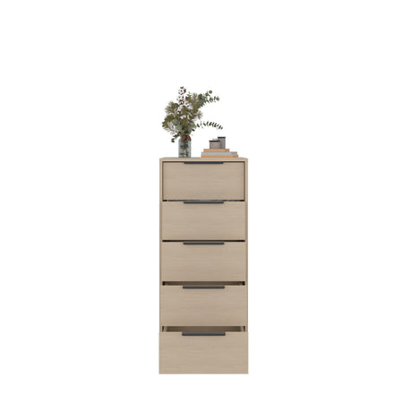 Cómoda Kaia Cartagena y Blanco 45x107.8cm De Cinco Hileras con Cinco Cajones - CAJONERAS Y COMODAS | Bylmo