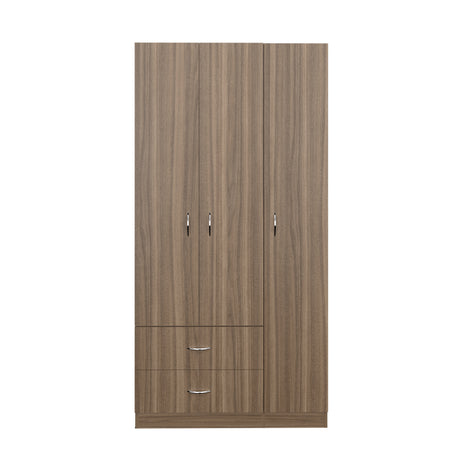 Closet Austral Avellana 90x180cm con 2 Cajones con 3 Entrepaños - CLOSETS | Bylmo