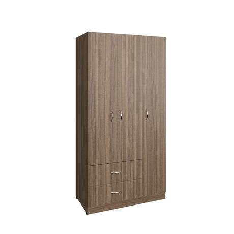 Closet Austral Avellana 90x180cm con 2 Cajones con 3 Entrepaños - CLOSETS | Bylmo