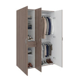 Closet Roko Avellana y Blanco 120x181.9cm con 1 Cajones con 4 Entrepaños - CLOSETS | Bylmo