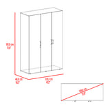 Closet Roko Avellana y Blanco 120x181.9cm con 1 Cajones con 4 Entrepaños - CLOSETS | Bylmo