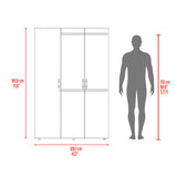 Closet Roko Avellana y Blanco 120x181.9cm con 1 Cajones con 4 Entrepaños - CLOSETS | Bylmo