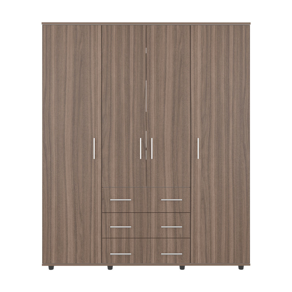 Closet Avellana y Blanco 150x179cm con 6 Cajones con 2 Entrepaños - CLOSETS | Bylmo