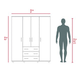 Closet Avellana y Blanco 150x179cm con 6 Cajones con 2 Entrepaños - CLOSETS | Bylmo