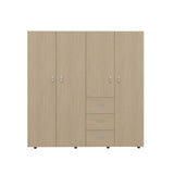 Closet Harlem Cartagena y Blanco 180 cm con Cuatro Puertas y Tres Cajones - CLOSETS | Bylmo