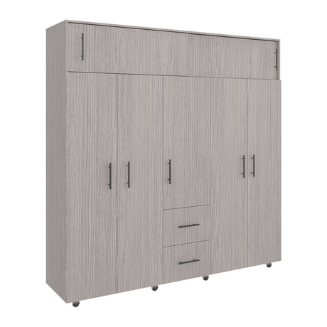 Closet Montevideo Positano y Blanco 200.1x206cm con 3 Cajones con 4 Entrepaños - CLOSETS | Bylmo