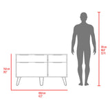 Cómoda Concept Fresno 120x74cm De Dos Hileras con Dos Cajones - CAJONERAS Y COMODAS | Bylmo