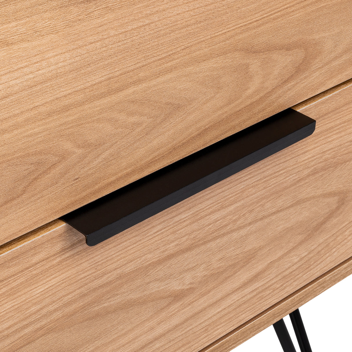 Mesa de Noche Augusta Novo Fresno 45 cm con Dos Cajones - MESAS DE NOCHE | Bylmo