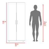 Closet Hogar Avellana y Blanco 80x180.5cm con Dos Puertas - CLOSETS | Bylmo