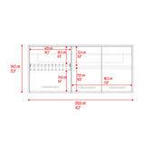 Mueble Superior de Cocina Orion Fresno 120x54.5cm con Tres Puertas y con Locero - MUEBLES SUPERIORES DE COCINA | Bylmo