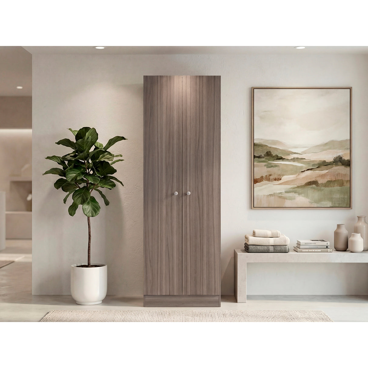Closet Home Avellana 60x180cm con Dos Puertas - CLOSETS | Bylmo