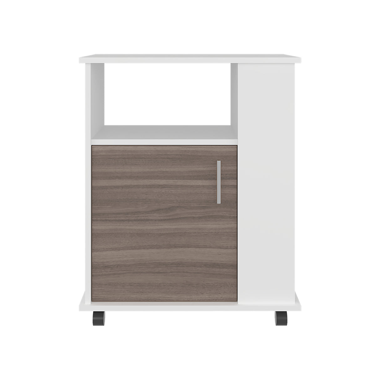 Mueble Microondas Z Plus Blanco y Avellana 60x73.5cm sin Cajones y con Un Puertas - ALACENAS Y MUEBLES MICROONDAS | Bylmo