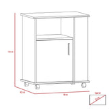 Mueble Microondas Z Plus Blanco y Avellana 60x73.5cm sin Cajones y con Un Puertas - ALACENAS Y MUEBLES MICROONDAS | Bylmo