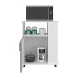 Mueble Microondas Z Plus Blanco y Avellana 60x73.5cm sin Cajones y con Un Puertas - ALACENAS Y MUEBLES MICROONDAS | Bylmo