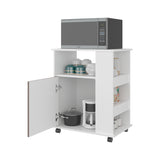 Mueble Microondas Z Plus Blanco y Avellana 60x73.5cm sin Cajones y con Un Puertas - ALACENAS Y MUEBLES MICROONDAS | Bylmo