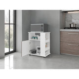 Mueble Microondas Z Plus Blanco y Avellana 60x73.5cm sin Cajones y con Un Puertas - ALACENAS Y MUEBLES MICROONDAS | Bylmo