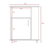 Mueble Microondas Z Plus Blanco y Avellana 60x73.5cm sin Cajones y con Un Puertas - ALACENAS Y MUEBLES MICROONDAS | Bylmo