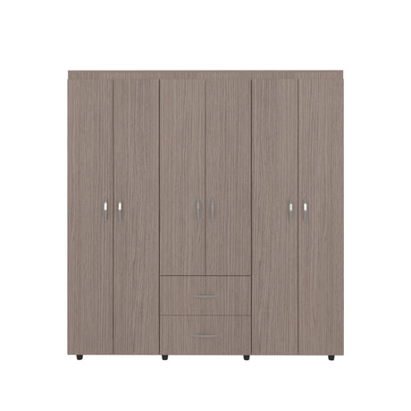 Closet Bariloche Blanco Positano 170.3x180cm con Seis Puertas y con Dos Cajones - CLOSETS | Bylmo
