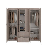 Closet Bariloche Blanco Positano 170.3x180cm con Seis Puertas y con Dos Cajones - CLOSETS | Bylmo