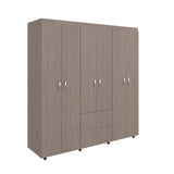 Closet Bariloche Blanco Positano 170.3x180cm con Seis Puertas y con Dos Cajones - CLOSETS | Bylmo