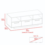 Rack de TV Wema Wengue Y Avellana 130x49cm Para TV Hasta 58 Pulgadas con Tres Cajones - MUEBLES DE TV | Bylmo