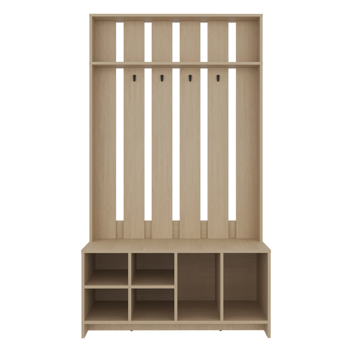 Mueble Recibidor Beijing Cartagena 97 cm con Entrepaño, Zapatero y Perchero para Ropa - BIFES Y ARRIMOS | Bylmo