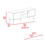 Rack de TV Wengue y Fresno 150x55cm para TV de 65 Pulgadas - MUEBLES DE TV | Bylmo